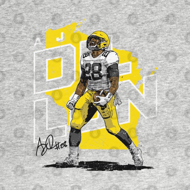 A.J. Dillon Green Bay Player Map by Chunta_Design